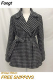 Blends Women Sashes Korean Style Chic Trendy Popular Leisure Fashion Thick Winter Warm Ulzzang Elegant All-match
