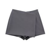 Solid High Waist Skort-Outfit