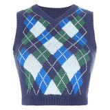 plaid stacking and outer sweater-Outfit
