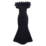 Fongt Women's Dress 2025 Summer Collar Sexy Fishtail Dress African Dress