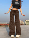 Straight Leg Pocket Cargo Pants-Outfit