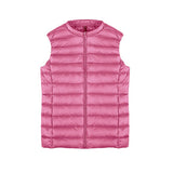 2024 Women's Light Down Vest Women's Vest Korean Version Sleeveless Round Collar Down Jacket Women's Plus Size Women's Jacket-Outfit