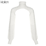 Autumn Long Sleeve Turtleneck Camisole and Pullover Two Piece Sweater For Women Solid Slim Stretch Wild Basic