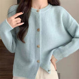 Fongt 2023 New Women's Lazy Wind Sweater Cardigan Korean Version Small Sweater Coat Female Jacket Female-Outfit