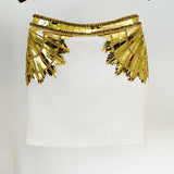 Fongt Star Fashion New Heavy Industry Nails Studded Metal Chip Hanging Neck Vest Half-Dress