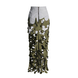 Spring 2025 New Personality Street Trending Irregular Splicing Bump Color High-Waist Hip Half-Dressed