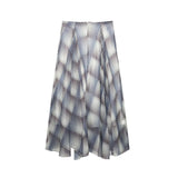 Fongt Women's Holiday Style Snake Print Irregular Wide Swing Skirt 05233882741