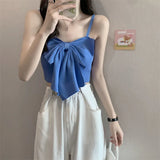 Bow Small Sling Vest Women Take Summer New Unique Sleeveless Sexy Hot Girl Wear Bottom