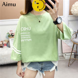 large size Women T-shirts cotton half Sleeve tshirt Female letter Printing Korean students Casual Patchwork t shirt