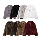 Fongt Women's Explosive Artificial Hairy Fluffy Women's Jacket