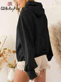 Winter Y2k Zip Up Hoodie Women Korean Long Sleeve Tops Pullover Thick Warm Casual Loose Oversized Sweatshirt for Women-Outfit