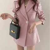 Fongt Small Suit Jacket 2024 Spring Plus Size Korean Version Slim Design British Wind Lady Small Suit Suit Jacket-Outfit