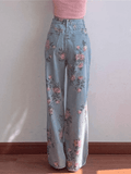 Floral High Rise Boyfriend Jeans-Outfit