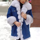 Fongt Lady Fur All-Cowboy Long-Sleeved Jacket In Large Quantities