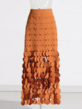Fongt Temperament Elegant And Advanced Sense Of 2024 Summer New Irregular Elegant Tassel Pure Color Skirt Long Woman-Outfit
