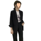 Fongt Suit Suit Female Fall 2024 Korean Version Of Loose Professional Office Worker Suit Jacket Formal Dress College Style-Outfit