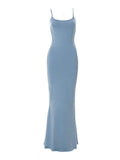 Strap Bodycon Rib Maxi Dress-Outfit