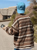 Men's Pocket Striped Knit Sweater-Outfit