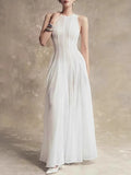 Fongt Temperament Famous Wind Dress Woman 2025 Spring And Summer New Fashion Lace Splicing High-End Sense Collar Sleeveless Long