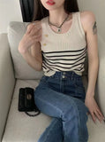 Fongt Fragrant Style Small Sling Girl Summer New French Retro With Short Vest Sleeveless Top