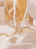 Faux Pearl Choker Necklace-Outfit