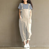 Large Artistic Dark Blue Suspender Casual