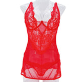 Cagano Special For Sexy Slings Ajan Skirts Hollow Mesh Lace Pyjamas