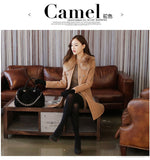 Fongt And Winter Long Female Hair Coat Han Hair Collar Coat Ebay