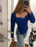 Fongt New Autumn And Winter Elastic Open Shoulder Base Knit-Outfit