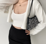 Cropped Button Knit Two Piece Cardigan-Outfit