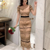 New Summer Short Sleeve Self Portrait Dress Women Square Collar Sexy Mesh Polka Dot Bodycon Designer Runway