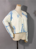 New 2022 Y2K Tie Dye Elegant Lady Cardigans Fashionable Vintage Women's Autumn Winter Sweaters Short Tops
