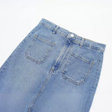 New Spring Style Retro Style Slimming And Sticking Bags Decorated With Forked Flute Skirt 6147084-Outfit