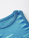 Jacquard Cropped Knit Tank Top-Outfit