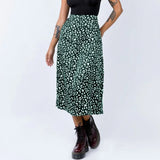 Summer Wrapped Skirts Beach Holiday Clothes High Waist Floral Print Split Casual Summer Midi Skirt Female Sexy