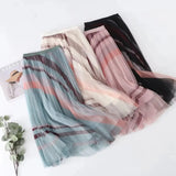 Fashion Patchwork Striped Print Pleated Skirt Elegant Office Lady Commute All-match Elastic High Waist Tulle Midi Skirts-Outfit
