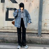 Fongt New Versatile Denim Jacket Korean Version Of The Ins Student Loose Jacket Denim Jacket Tide-Outfit