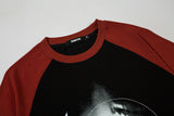 Vintage Print Raglan Short Sleeve Tee-Outfit