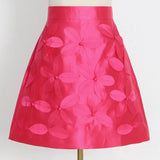 STREET New Fashion 2022 Runway Designer Skirt Women's High Waist Patchwork Appliques Floral Mini