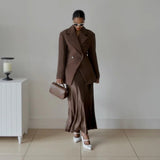 Fongt Women's Clothing Explosion Clip High Waist Repair Solid Color Button Suit Jacket Short