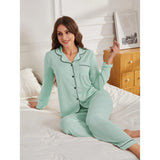 Fongt Female Autumn Winter Solid Color Cardigan Long Sleeve Home Suit Can Be Worn TK-Outfit