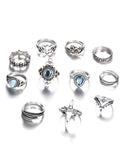 vintage ring set with different