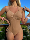 2024 Sexy New Special Fabric Swimsuit Swimsuit Drawstring Tied