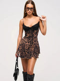 Leopard Printed Cami Mini Dress-Outfit