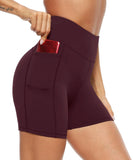 Shorts Tight Three-Point Pocket High-Waist Elastic Fitness Training Exercise Shorts-Outfit