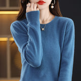 Fongt Women's Fall / Winter 2023 New Loose Knit Women's Top With A Sweater Soft Waxy Sweater-Outfit