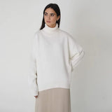 Women Turtleneck Sweater Knitted Oversized 2022 Autumn Winter Thick Warm Pullover Tops Ladies Casual Loose Female Pull