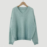 V-Neck Pullover Dark Academia Sweater-Outfit