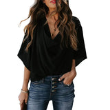 Summer V-neck Loose Half Sleeve