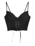 Front Tie Lace Bustier-Outfit